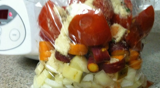 Slow cooker soup-in-a-bag