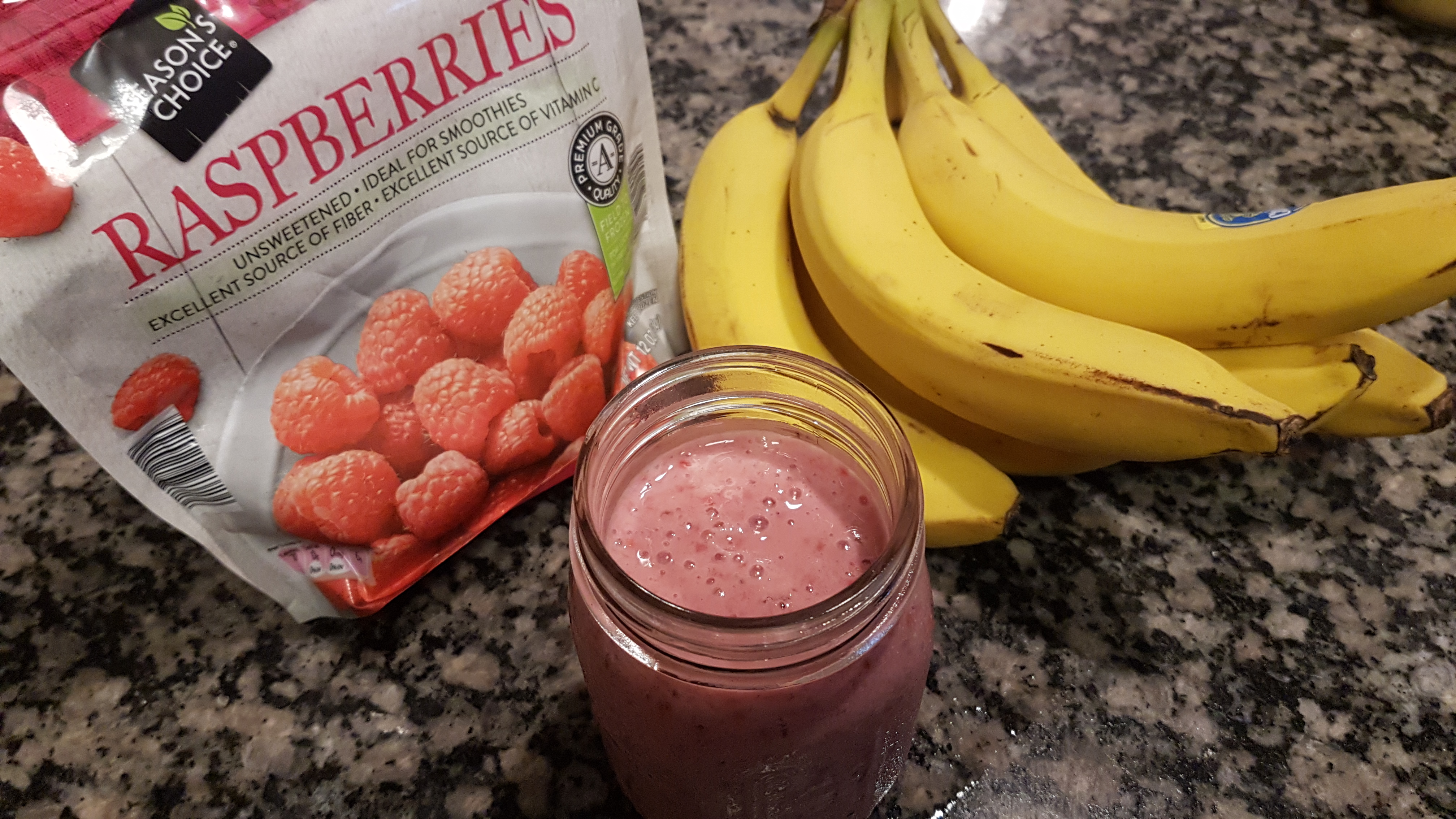 red raspberry smoothie